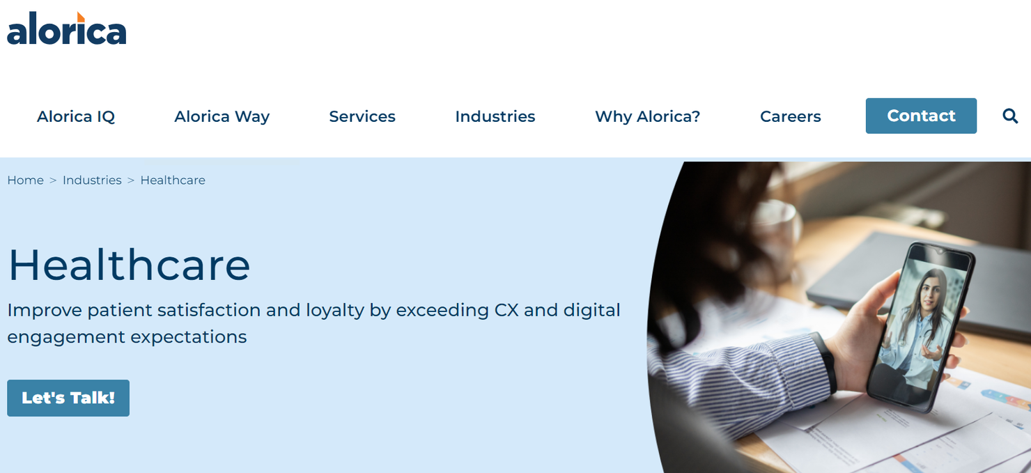 Alorica screenshot - 10 bedste callcentertjenester anmeldt i 2026