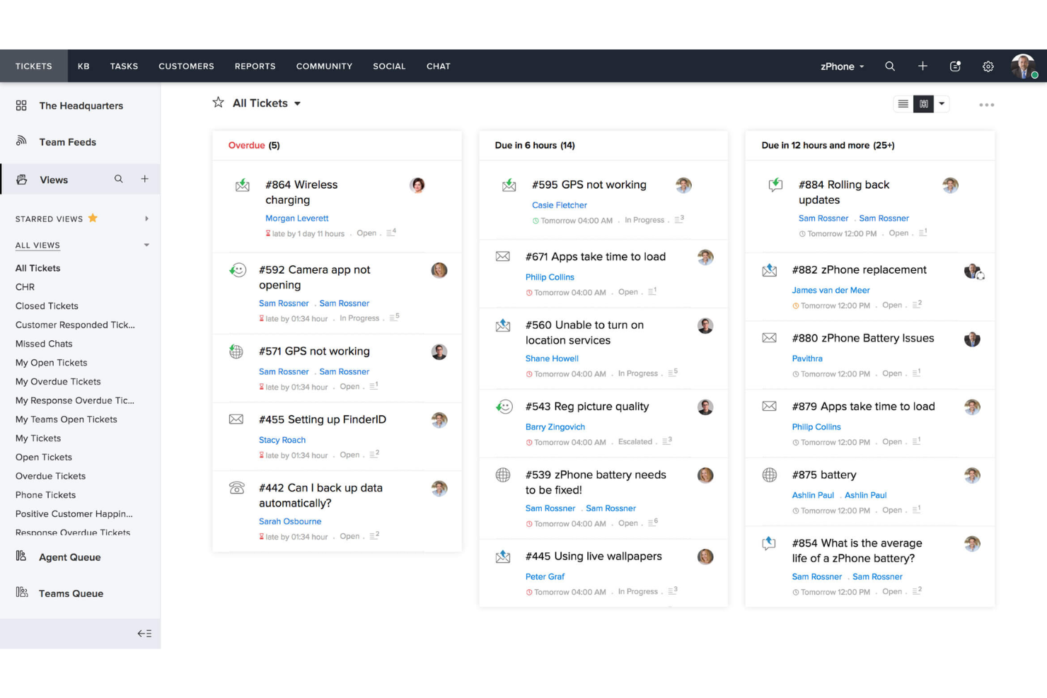 Zoho Desk screenshot - 10 bedste softwareløsninger til automatisering af kundeservice i 2026