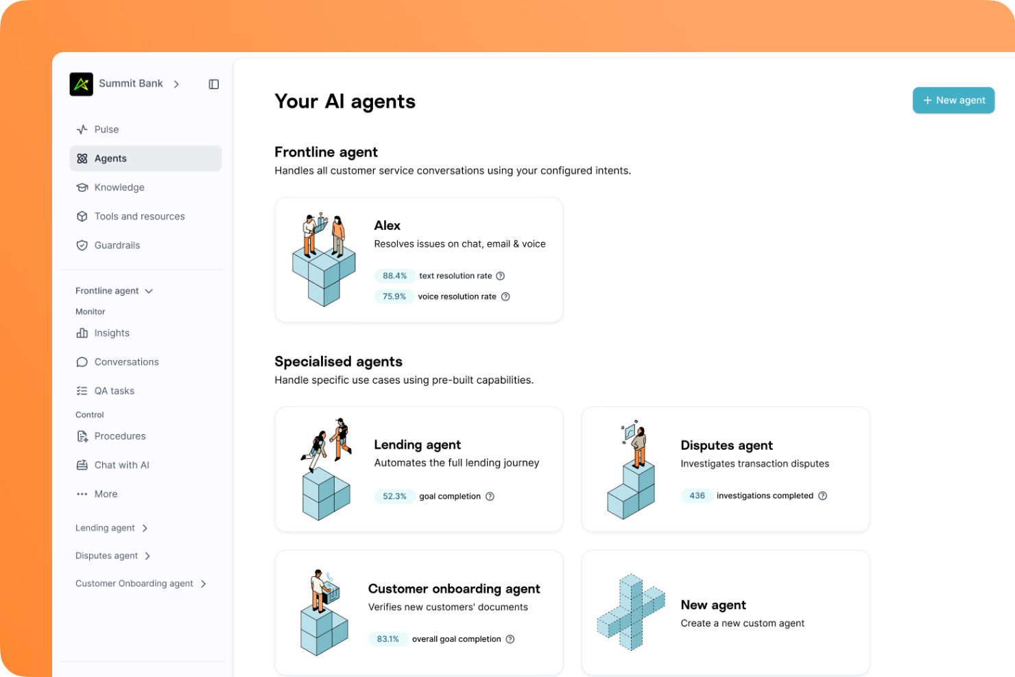 Gradient Labs screenshot - 10 bedste AI-chatbots til kundeservice i 2026