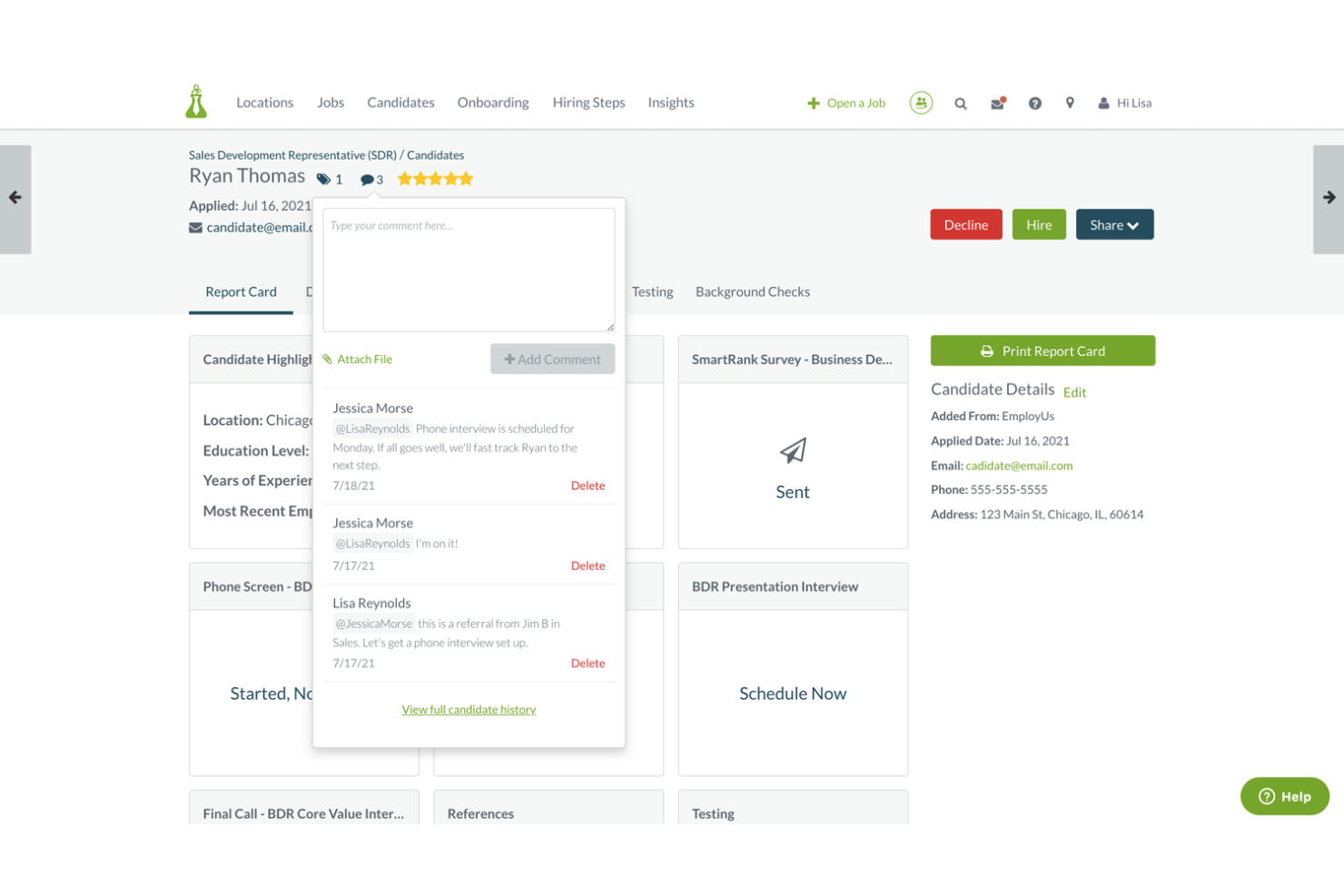 Hireology screenshot - 10 bedste rekrutteringsprogrammer til VVS-virksomheder i 2026