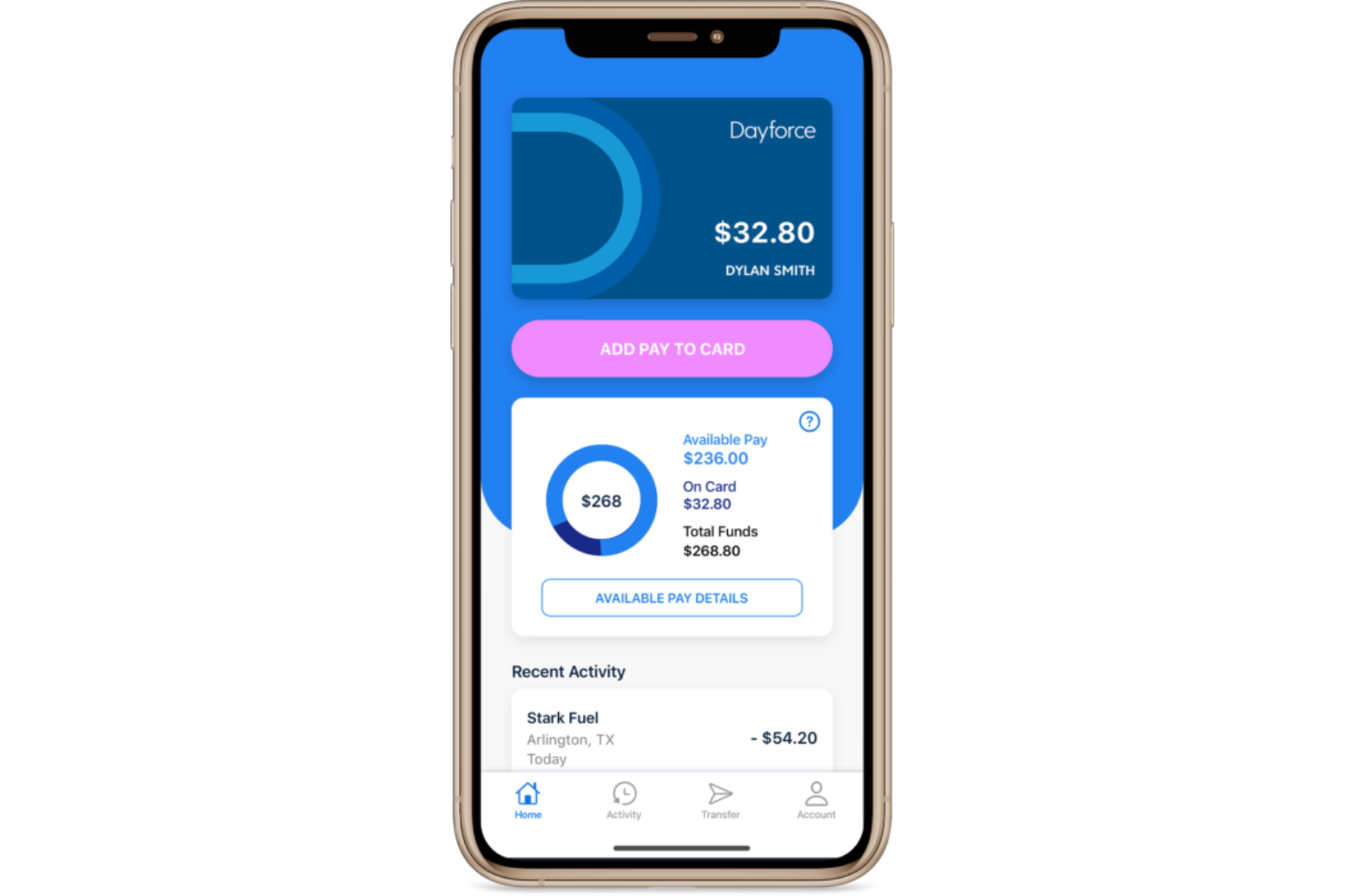 Dayforce Wallet screenshot - 10 bedste softwareløsninger til adgang til optjent løn i 2026