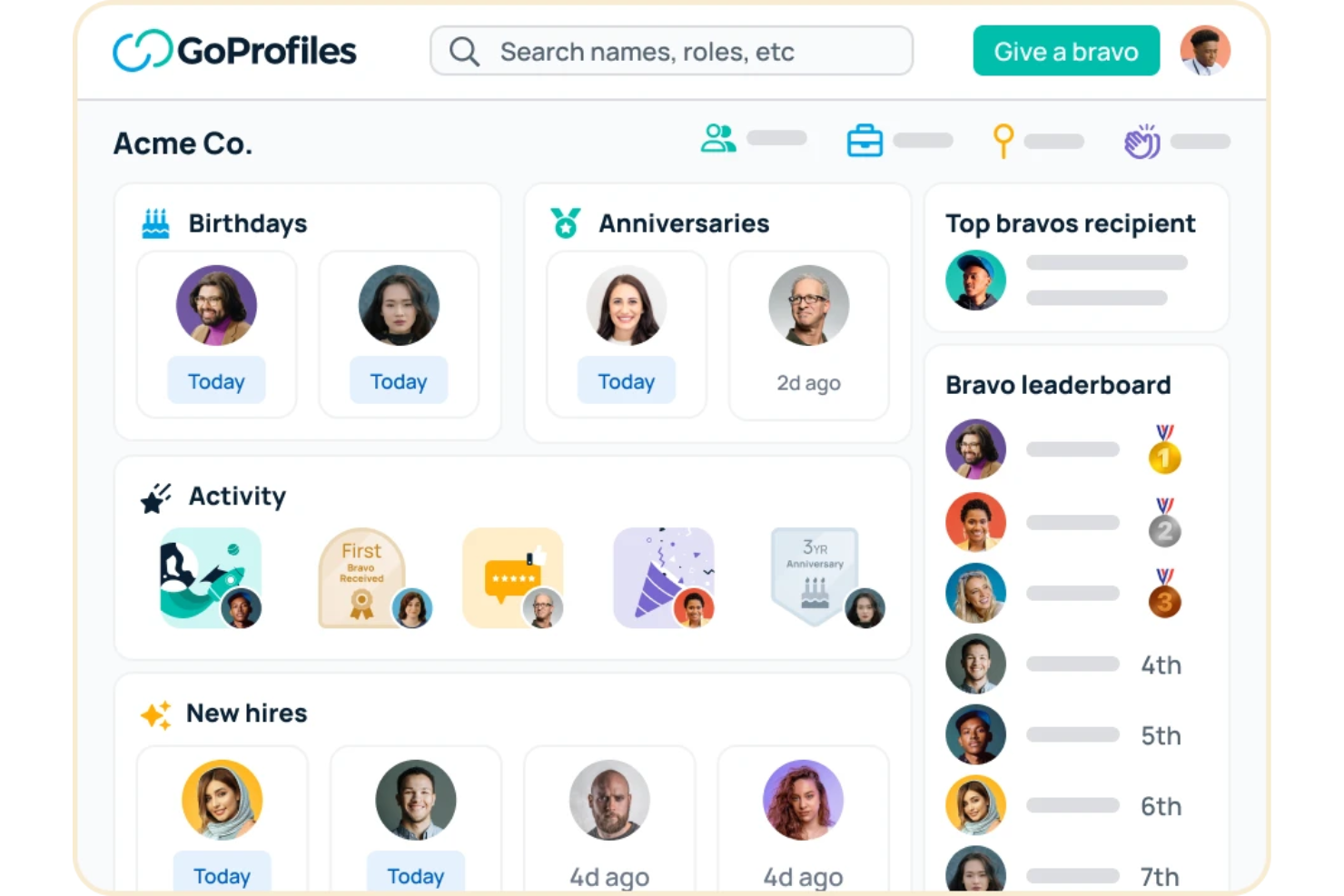 GoProfiles screenshot - 10 bedste softwareløsninger til medarbejderanerkendelse for små virksomheder gennemgået i 2026