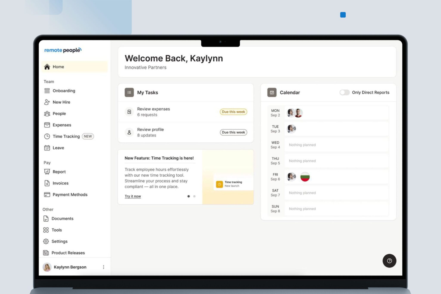 RemotePeople screenshot - 10 bedste Justworks-alternativer til PEO-tjenester i 2026