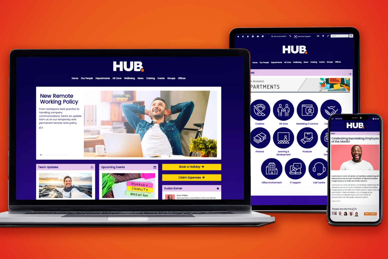 Hub screenshot - 10 bedste softwareløsninger til medarbejderengagement i 2026