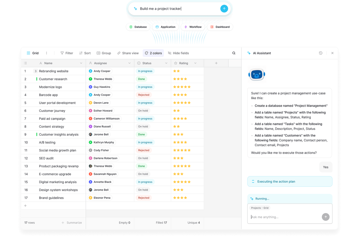 Baserow screenshot - 10 najlepszych alternatyw dla FileMaker do tworzenia niestandardowych aplikacji w 2026 roku