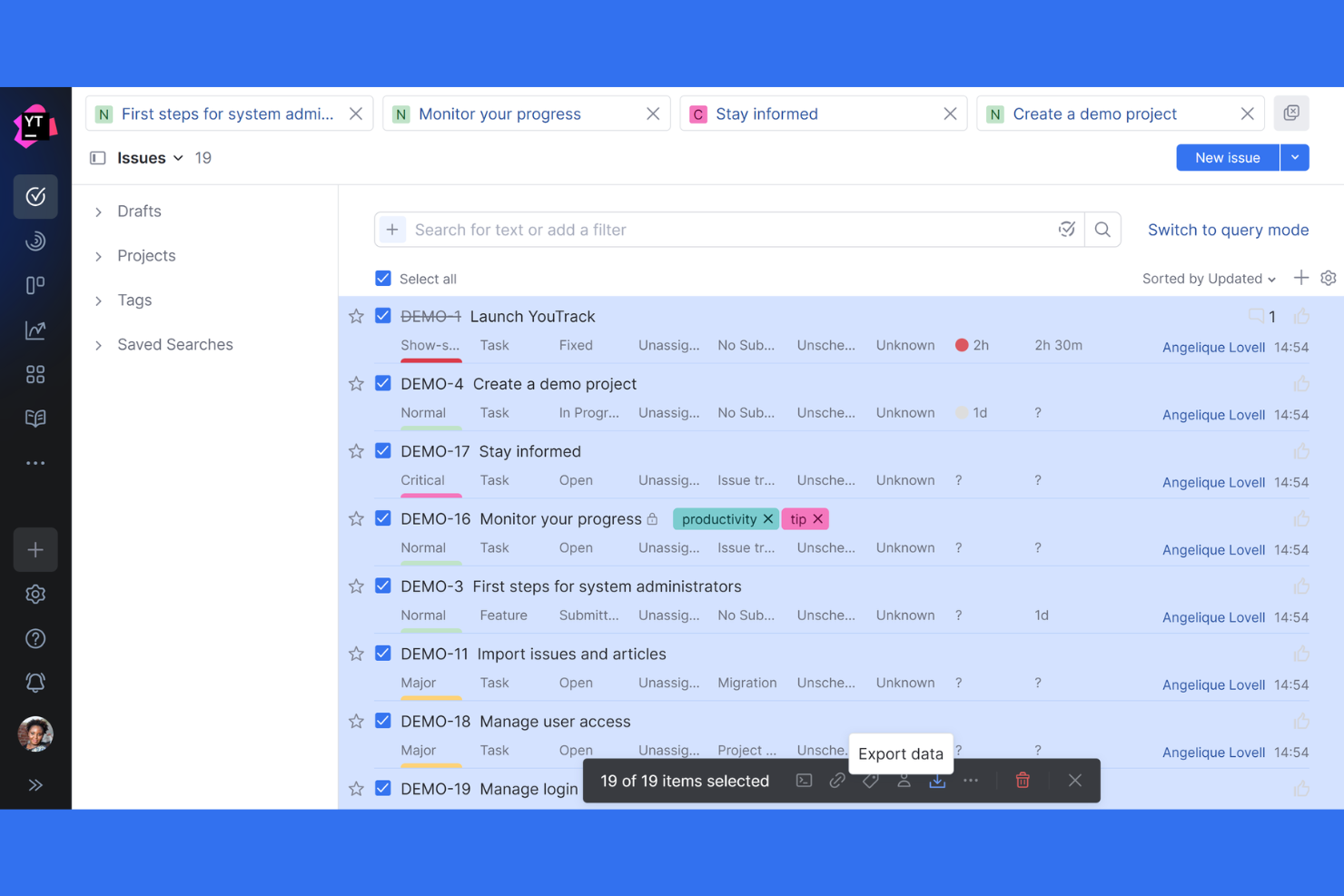 YouTrack screenshot - 10 programów do śledzenia zgłoszeń i projektów na 2026 rok