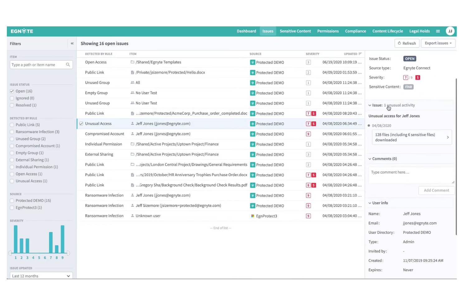 Egnyte screenshot - 10 najlepszych alternatyw dla OneDrive do przechowywania plików w 2026 roku