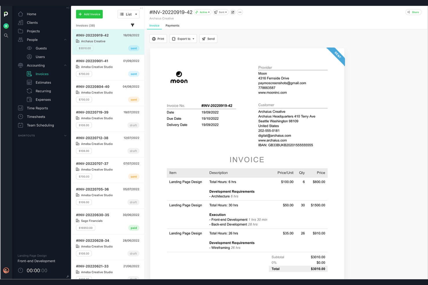 Paymo screenshot - 10 najlepszych alternatyw dla QuickBooks na 2026 rok