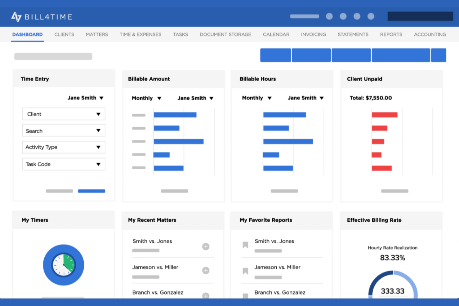 Bill4Time screenshot - 10 najlepszych alternatyw dla QuickBooks na 2026 rok