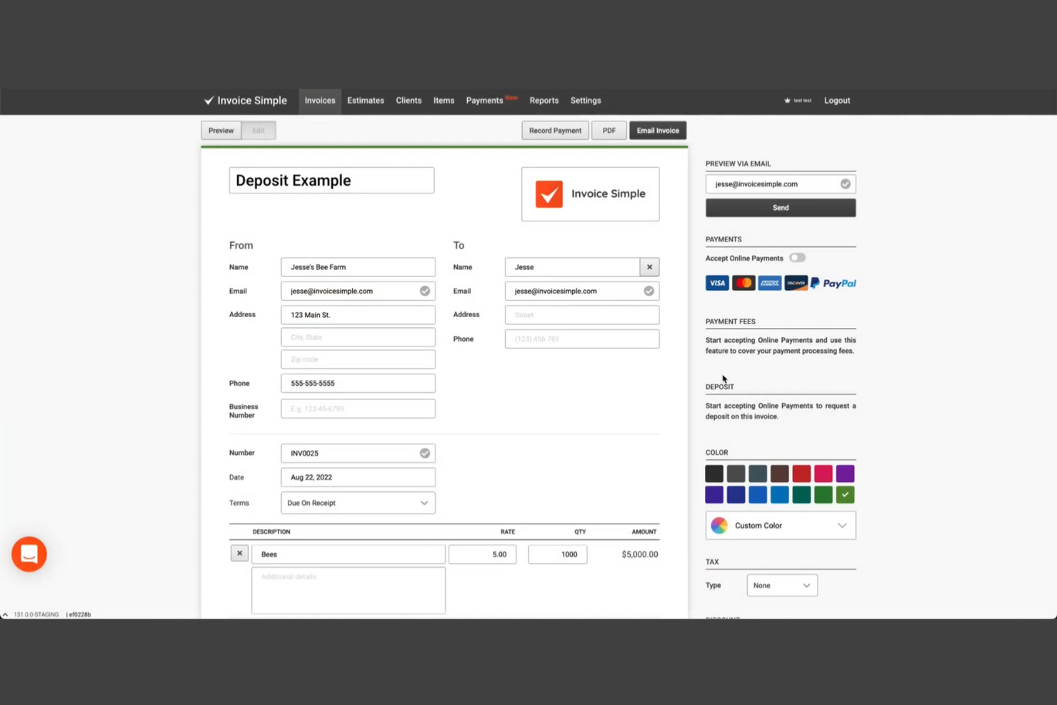 Invoice Simple screenshot - 10 najlepszych alternatyw dla QuickBooks na 2026 rok