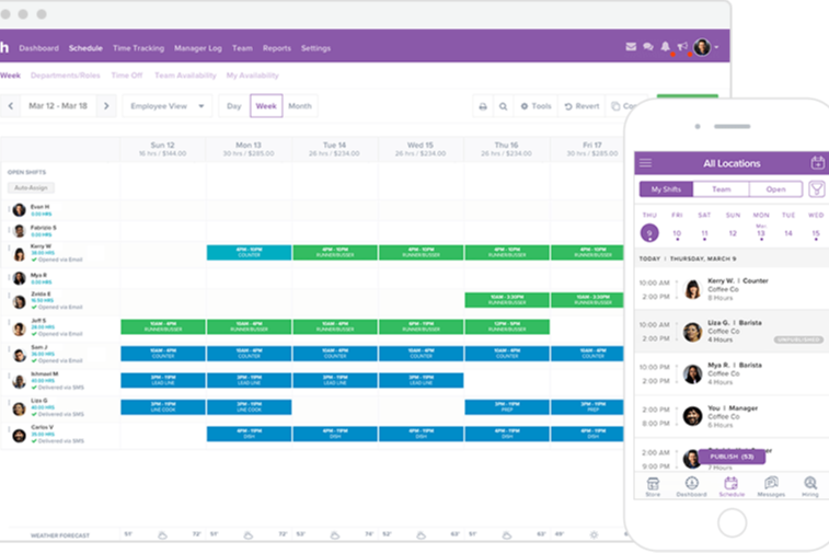 Homebase screenshot - 10 najlepszych programów do automatycznego śledzenia czasu — recenzja na 2026 rok