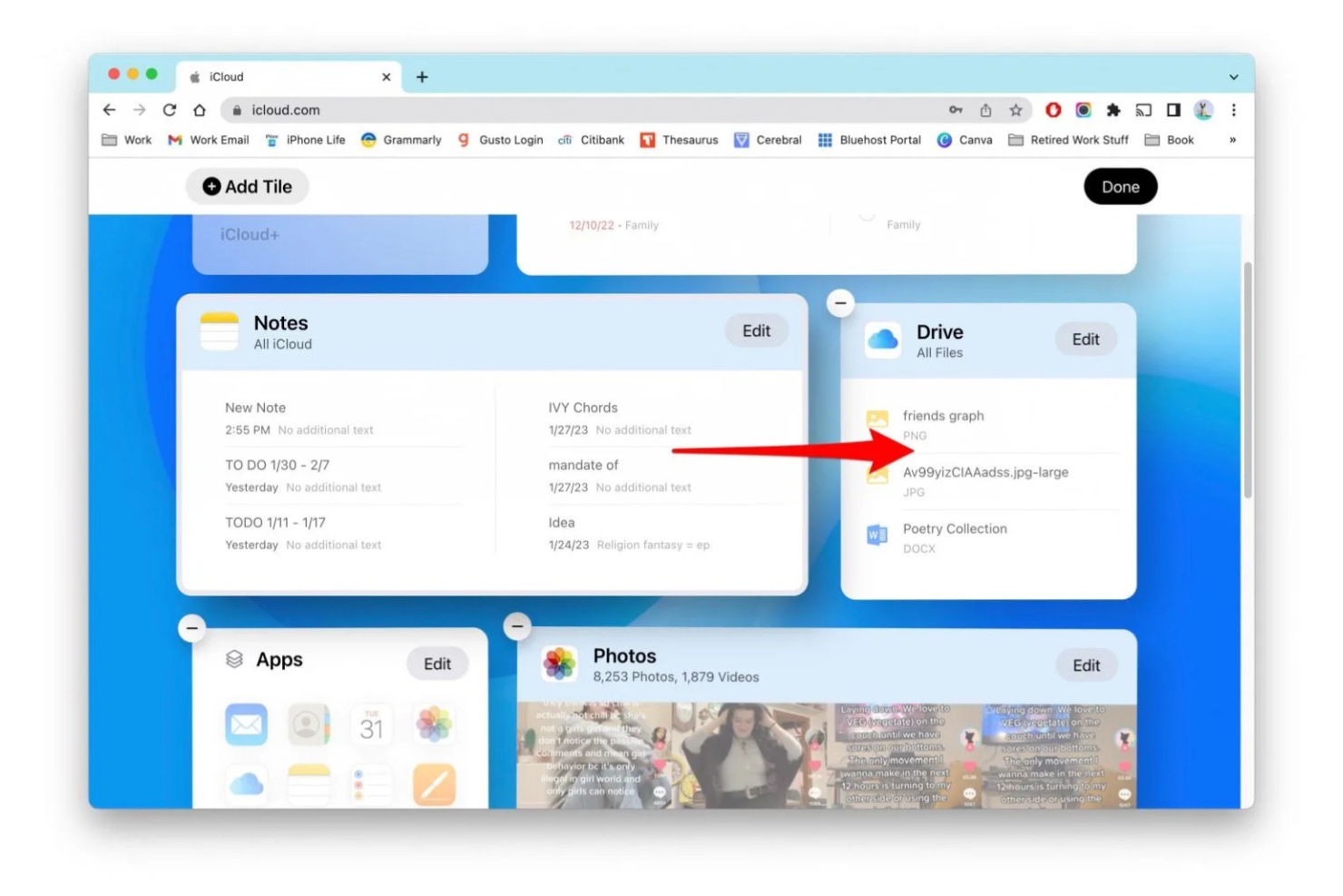 iCloud screenshot - 10 najlepszych alternatyw dla OneDrive do przechowywania plików w 2026 roku
