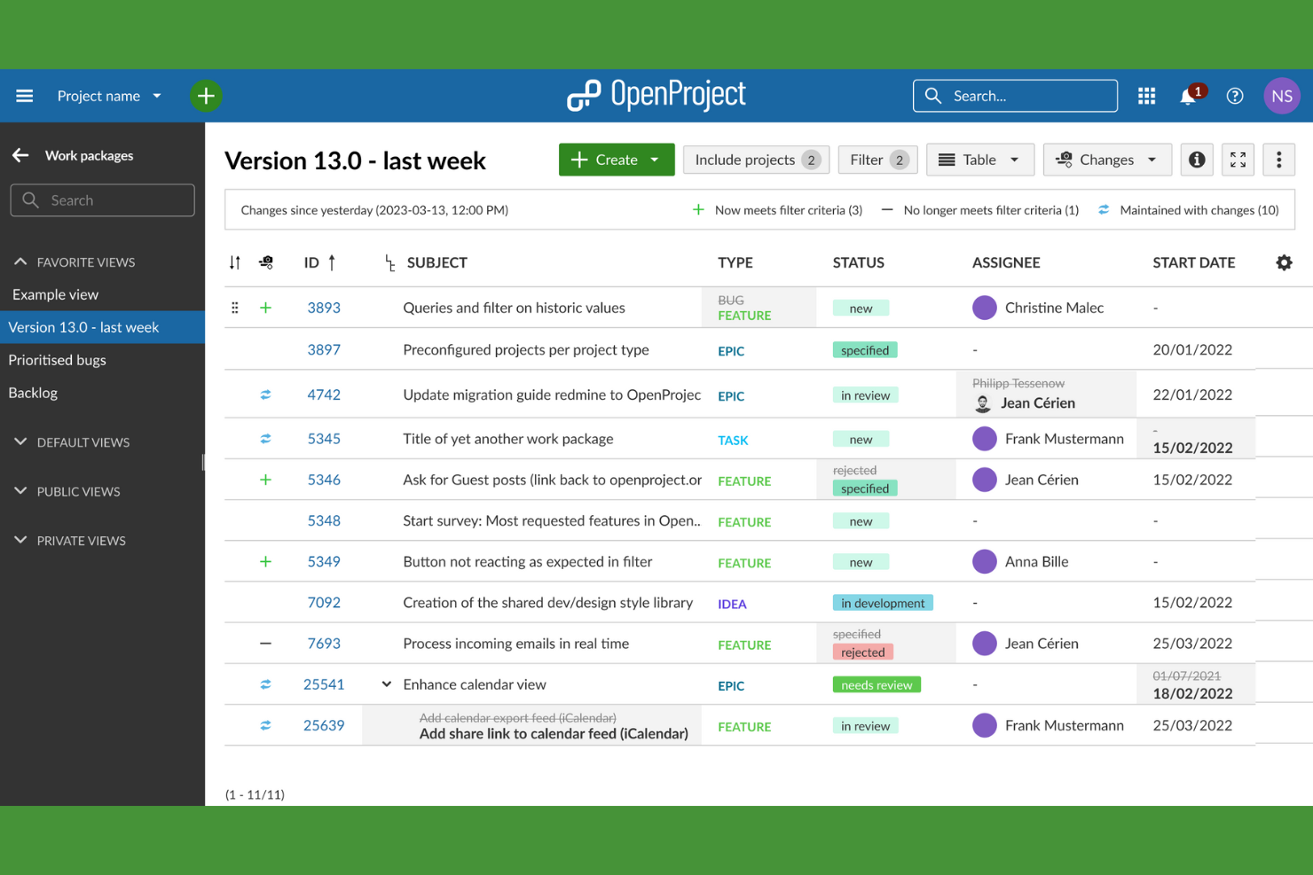 Open Project screenshot - 10 programów do śledzenia zgłoszeń i projektów na 2026 rok