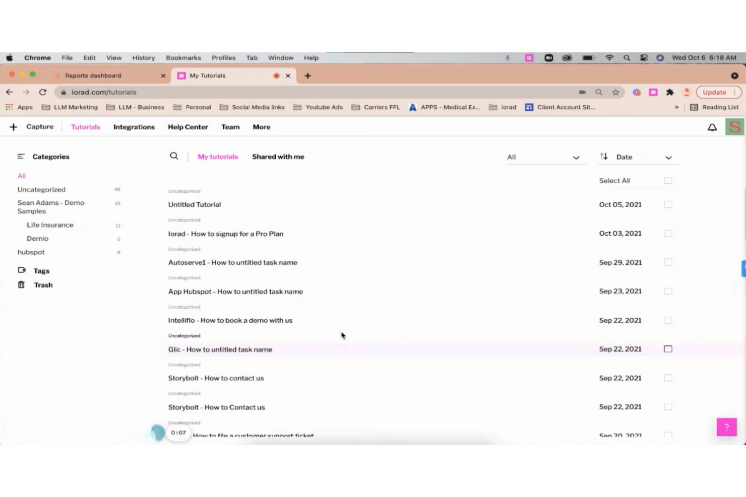 iorad screenshot - 10 najlepszych alternatyw dla Scribe do tworzenia SOP w 2026 roku