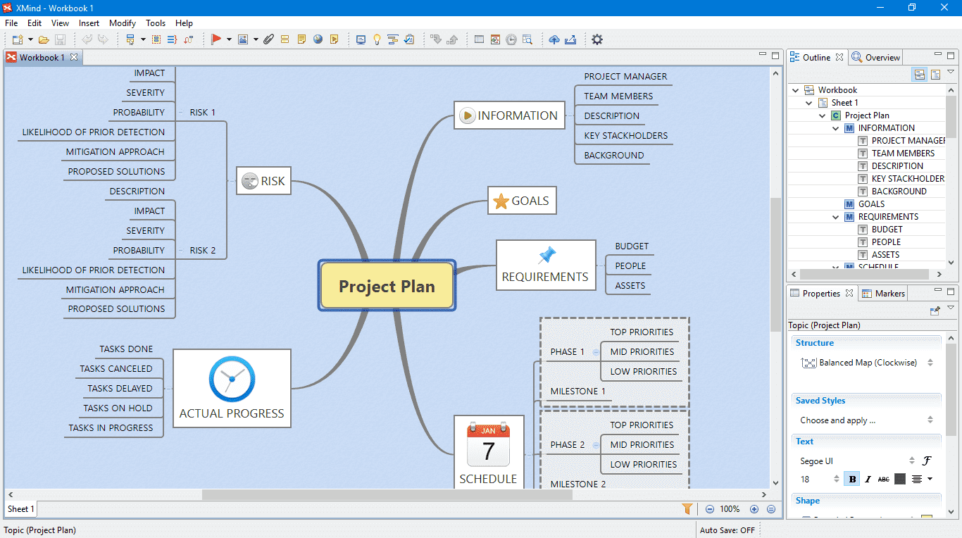 Xmind screenshot - 10 najlepszych programów do tworzenia map myśli dla zespołów w 2026 roku