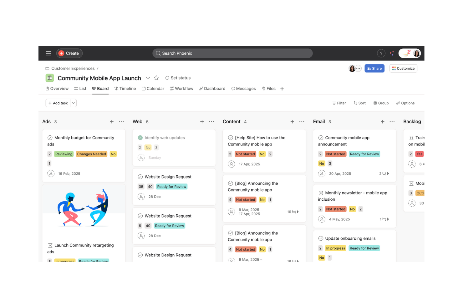 Asana screenshot - 10 najlepszych narzędzi AI do zwinnego zarządzania projektami — recenzja na 2026 rok