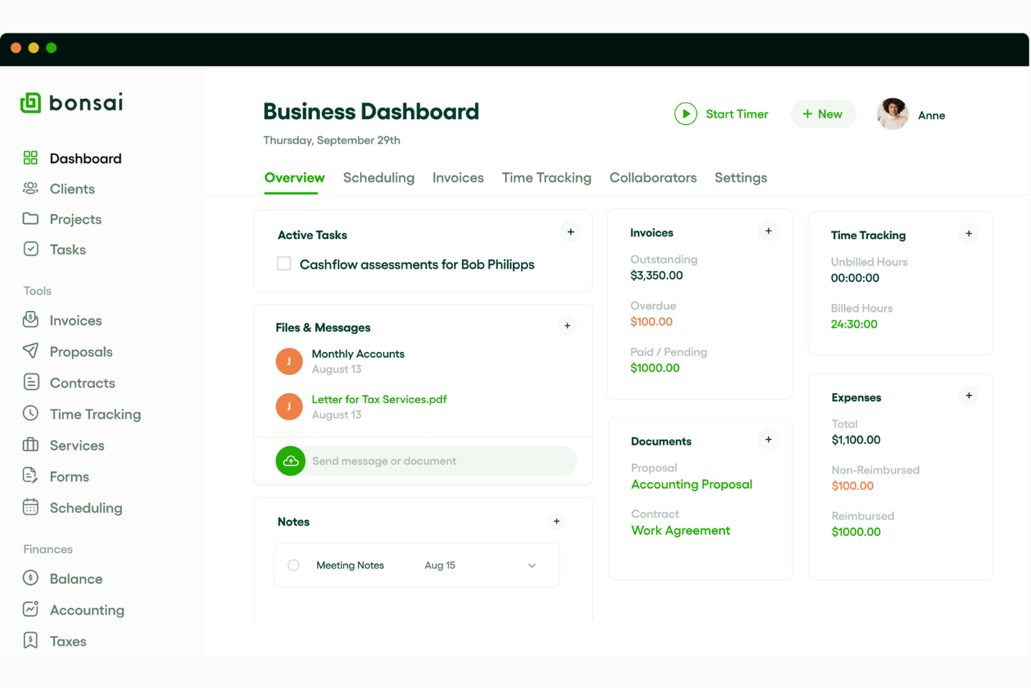 Bonsai Agency Software screenshot - 10 najlepszych programów z panelami zarządzania projektami na 2026 rok