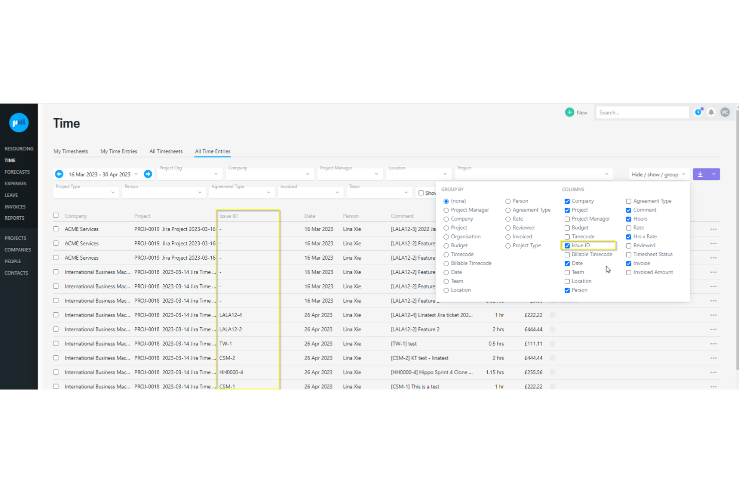 Projectworks screenshot - 10 najlepszych programów do śledzenia czasu pracy dla konsultantów w 2026 roku