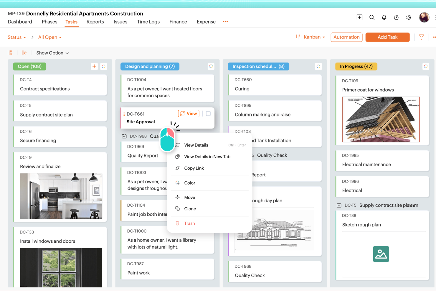 Zoho Projects screenshot - 10 najlepszych opcji oprogramowania do planowania wydajności na 2026 rok