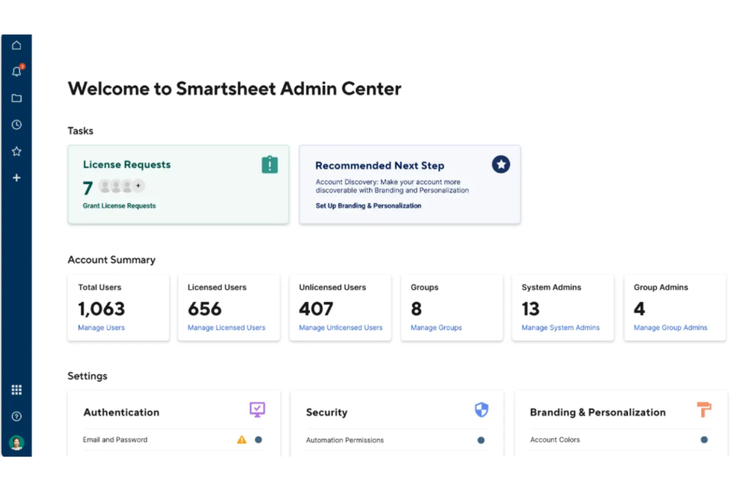 Smartsheet screenshot - 10 najlepszych alternatywnych narzędzi Mural do współpracy w 2026 roku