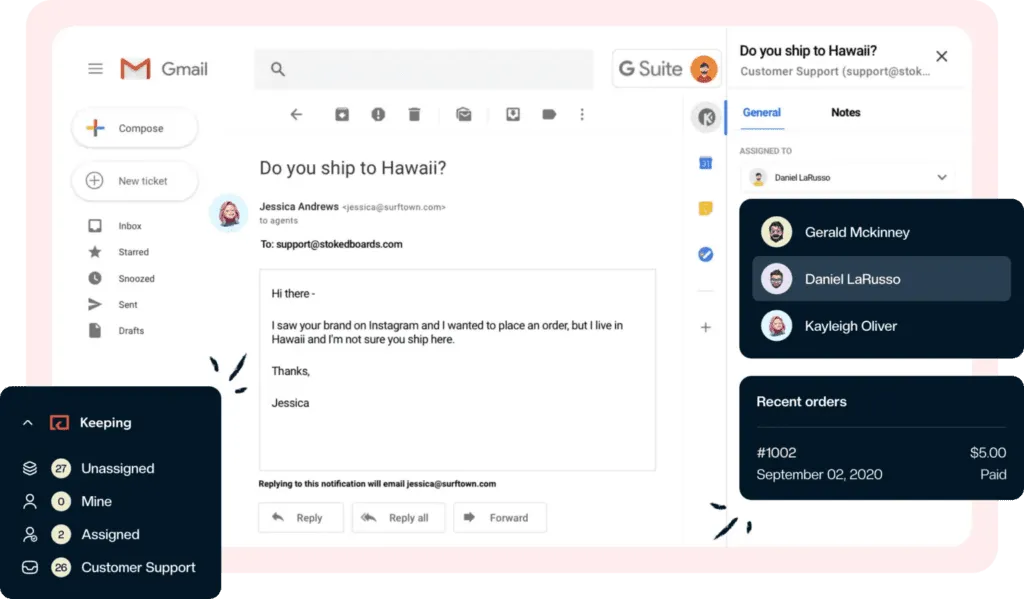 Keeping screenshot - 10 najlepszych programów do współpracy za pośrednictwem poczty e-mail — recenzja na rok 2026