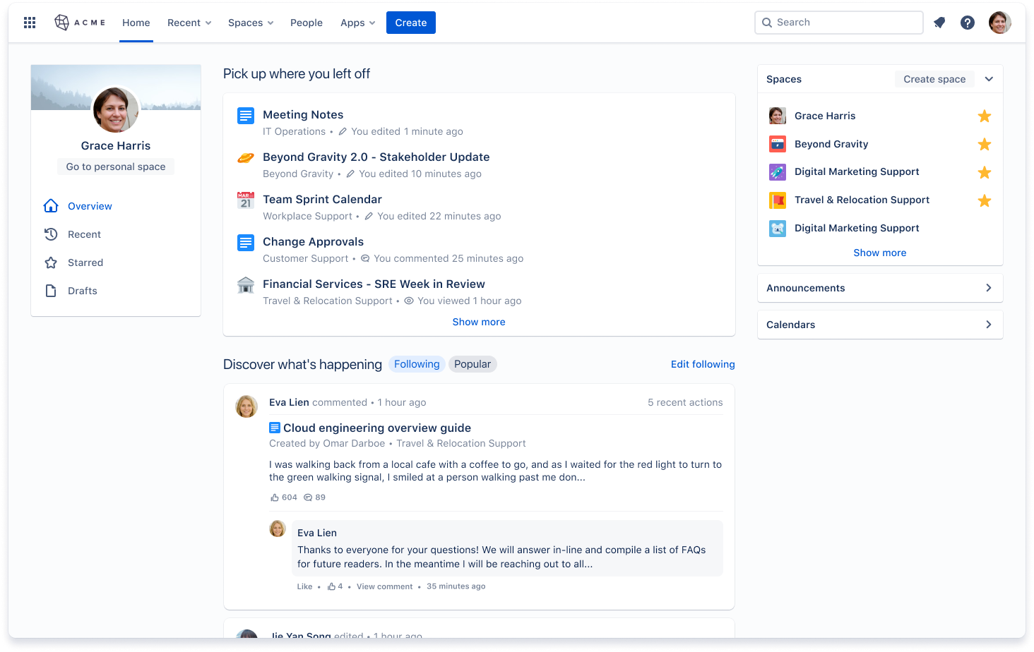 Confluence screenshot - 10 najlepszych narzędzi do zwinnej współpracy — recenzja na 2026 rok