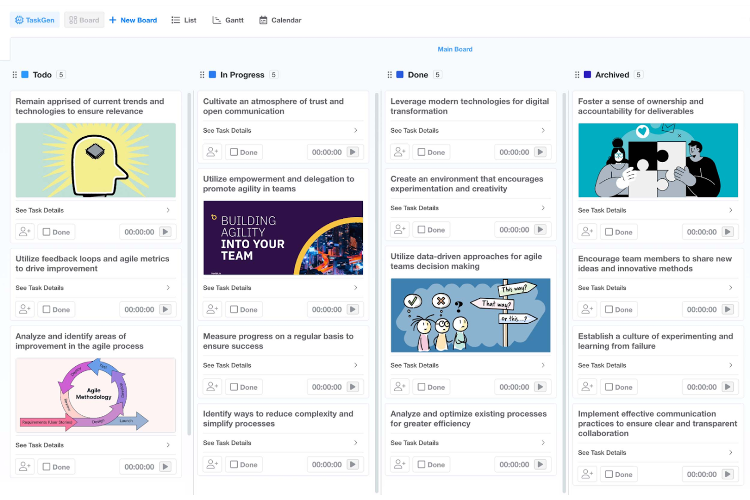 GitScrum screenshot - 10 najlepszych pulpitów zwinnych omówionych w 2026 roku