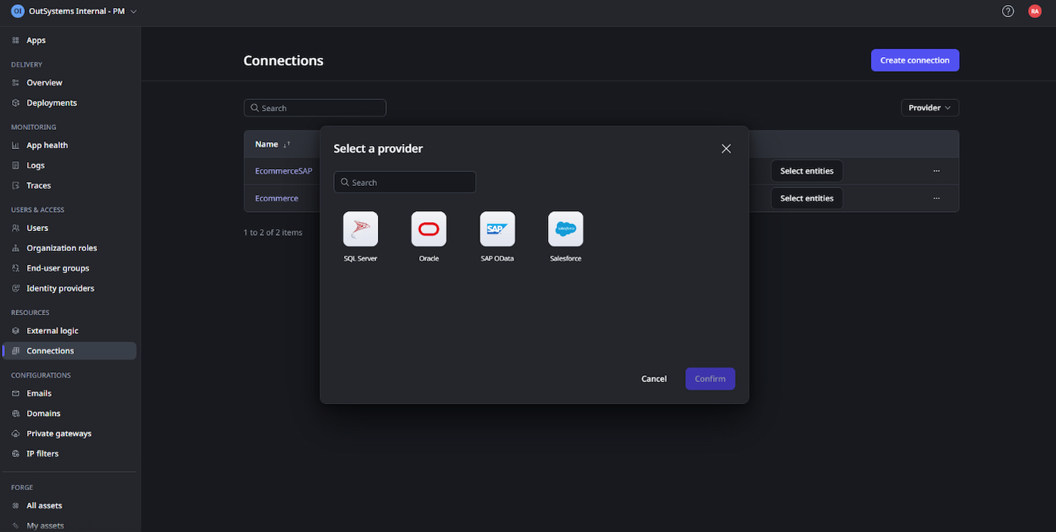 OutSystems screenshot - 10 najlepszych alternatyw dla Quickbase dla zespołów projektowych w 2026 roku