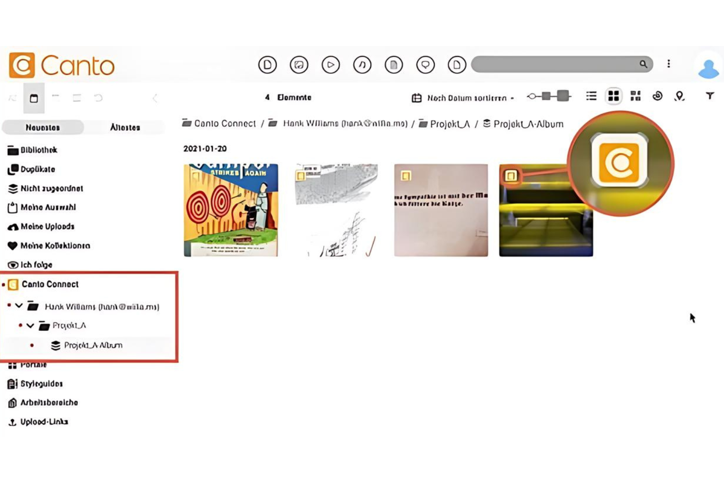Canto screenshot - 10 najlepszych programów do zarządzania zasobami multimedialnymi — recenzja na 2026 rok
