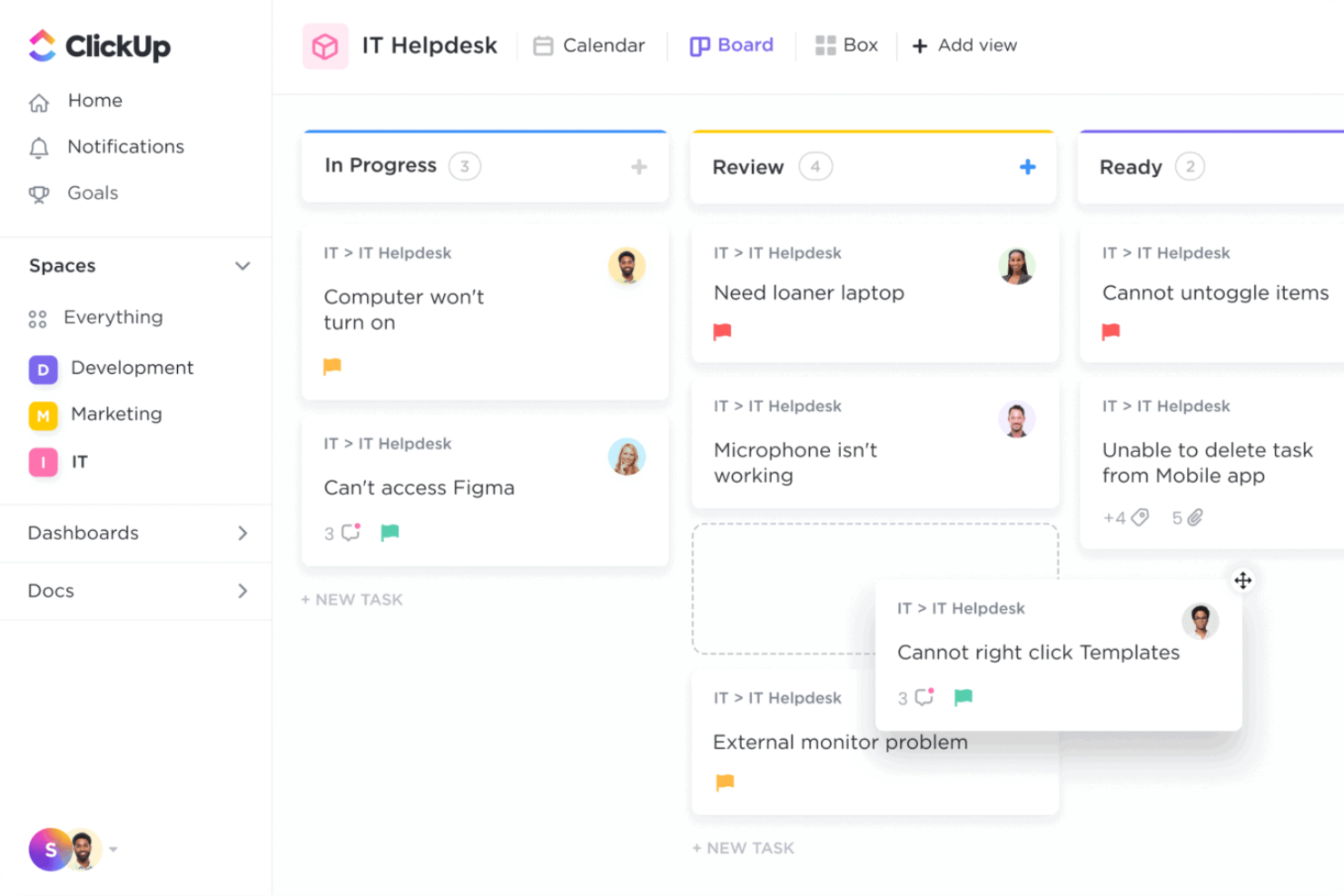 ClickUp screenshot - 10 najlepszych programów do zarządzania zadaniami zespołu — recenzja w 2026 roku