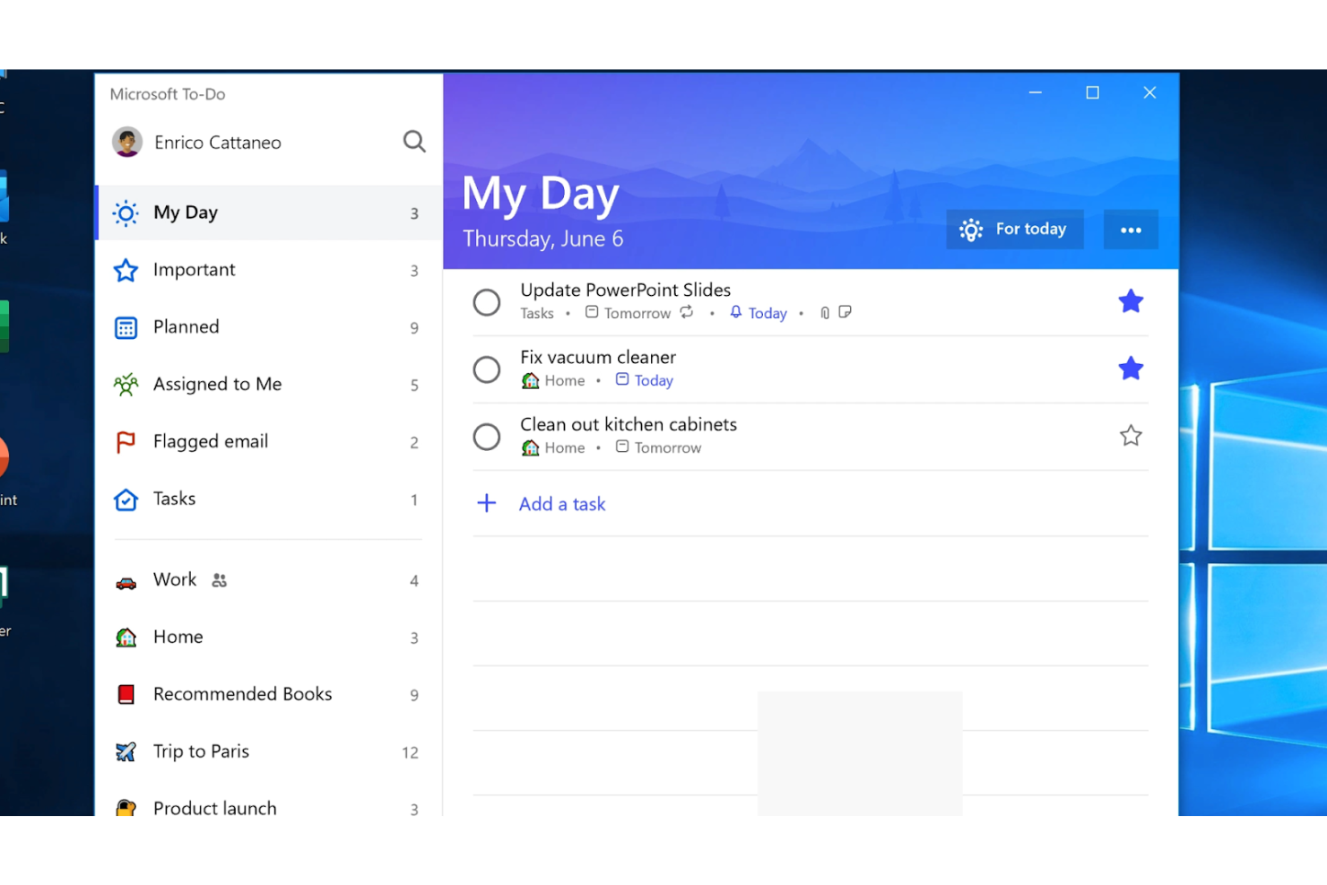 Microsoft To Do screenshot - 10 najlepszych aplikacji do tworzenia list zadań — recenzja na 2026 rok