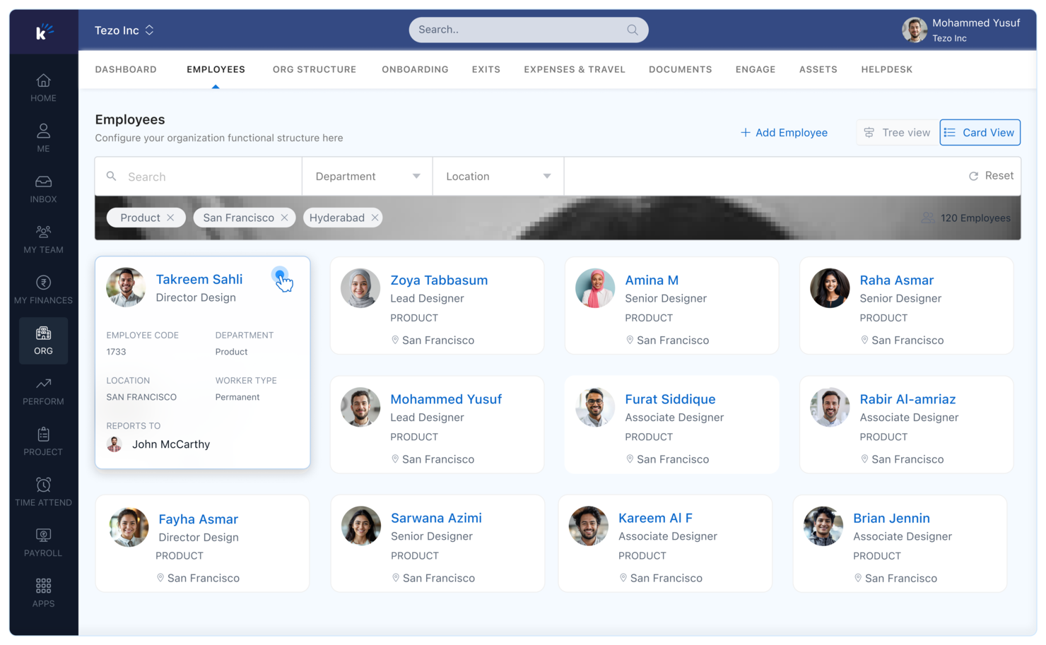 Keka HR screenshot - 10 najlepszych systemów informacji o pracownikach zrecenzowanych w 2026 roku