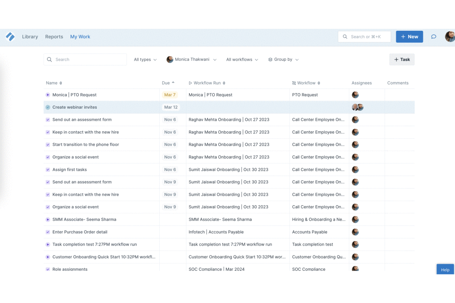 Process Street screenshot - 10 najlepszych programów do automatyzacji zadań na 2026 rok