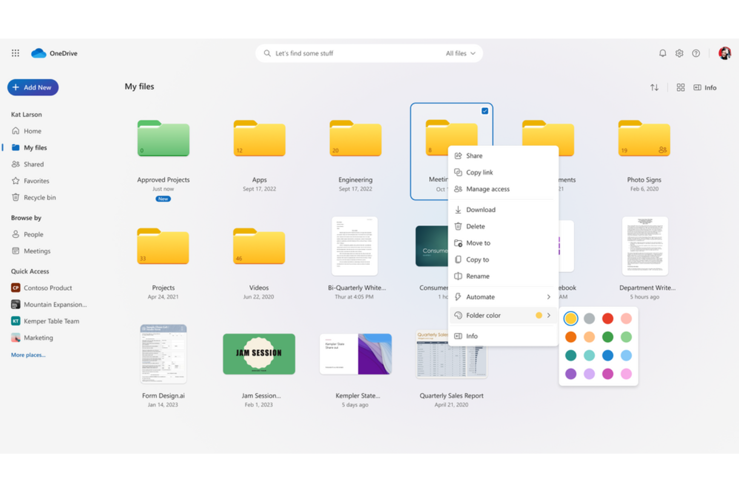 OneDrive screenshot - 10 najlepszych programów do udostępniania plików dla bezpiecznego przesyłania w 2026 roku