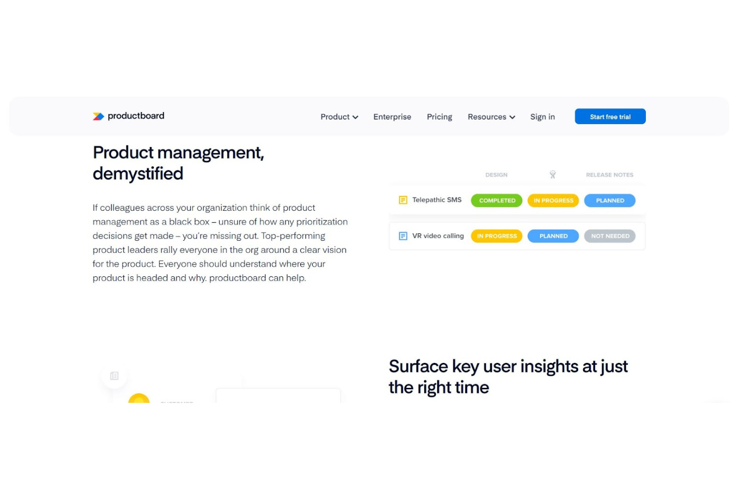 Productboard screenshot - 10 najlepszych programów do współpracy — recenzja na 2026 rok