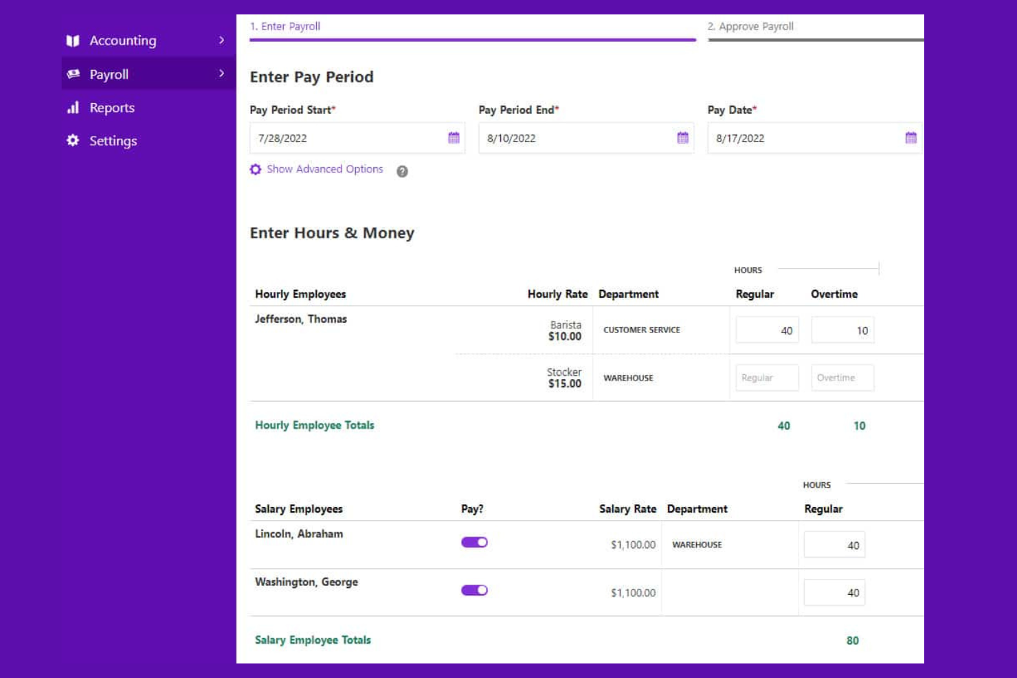 Patriot Payroll screenshot - 10 najlepszych programów płacowych dla firm budowlanych w 2026 roku