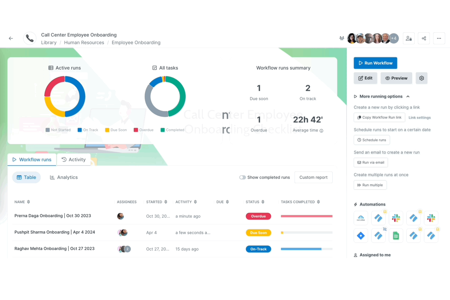 Process Street screenshot - 10 najlepszych bezpłatnych programów do zarządzania przepływem pracy dla małych zespołów w 2026 roku