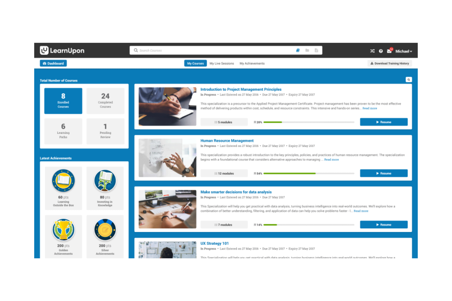 LearnUpon screenshot - 10 najlepszych systemów zarządzania nauką SaaS zrecenzowanych w 2026 roku