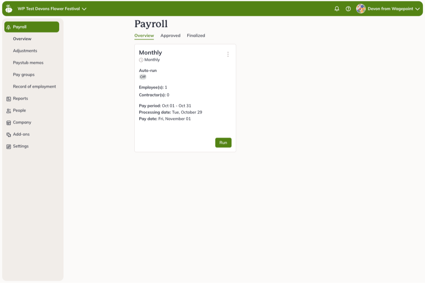 Wagepoint screenshot - 10 najlepszych kanadyjskich programów płacowych — recenzja na 2026 rok