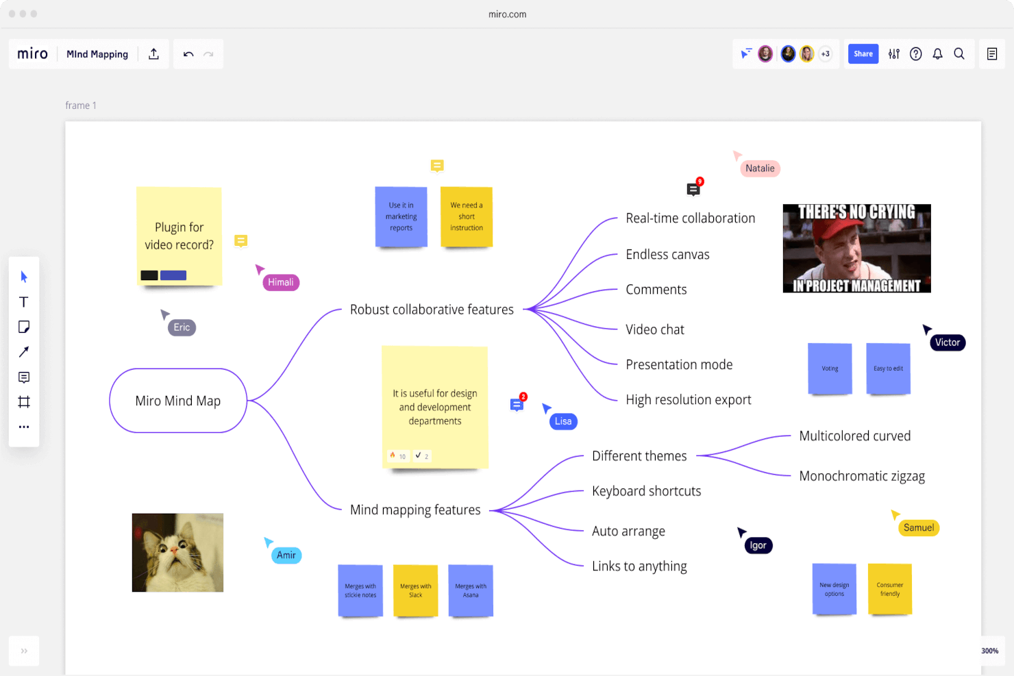 Miro screenshot - 10 najlepszych programów do zarządzania projektami projektowymi na rok 2026