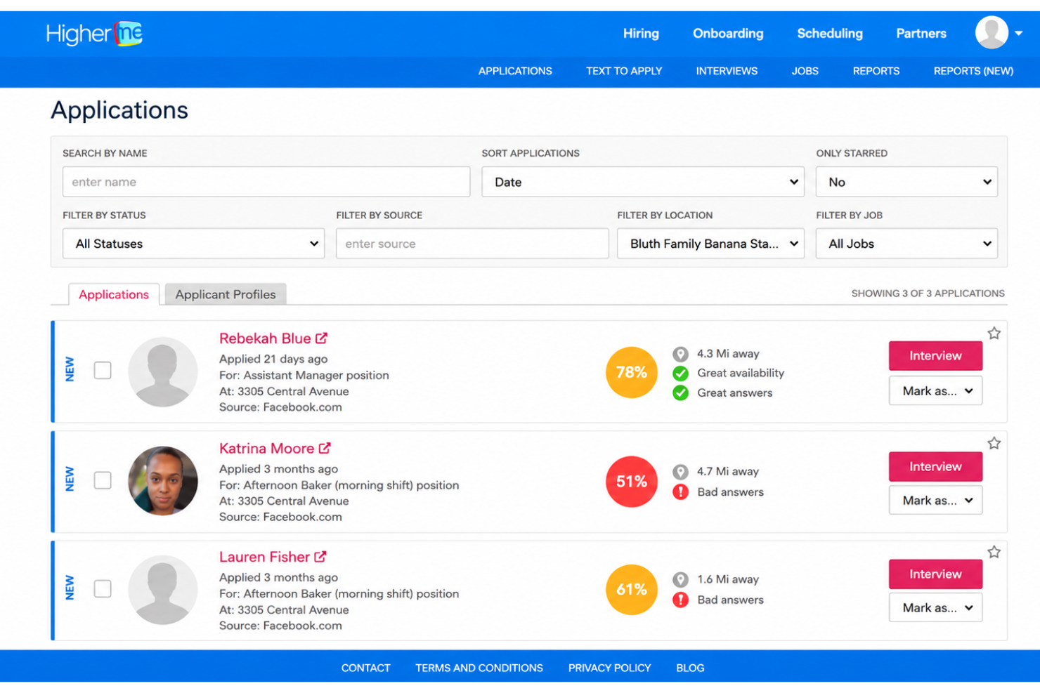 HigherMe screenshot - 10 najlepszych programów do rekrutacji pracowników firm malarskich w 2026 roku