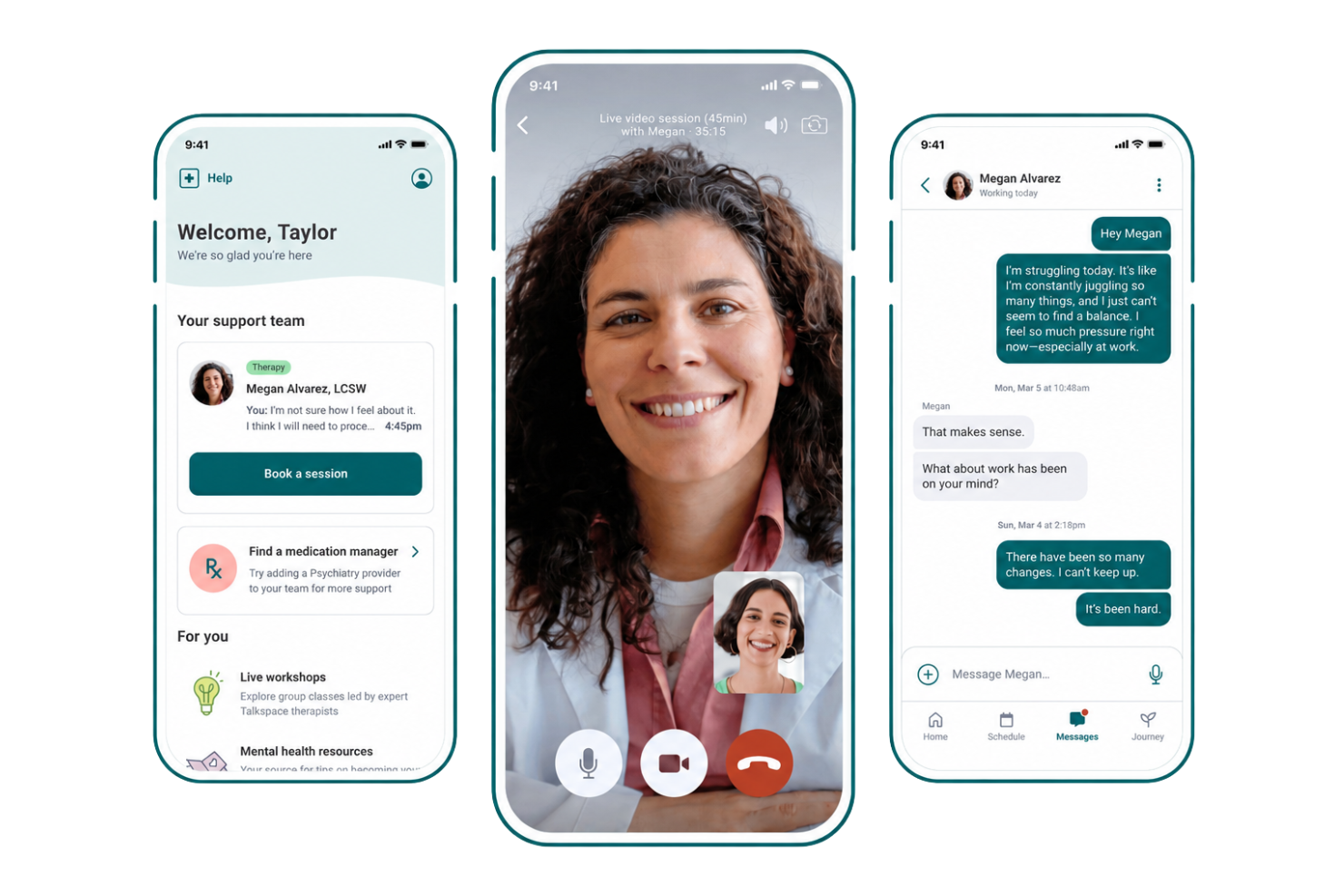 Talkspace screenshot - 10 najlepszych platform zdrowia psychicznego w miejscu pracy w 2026 roku