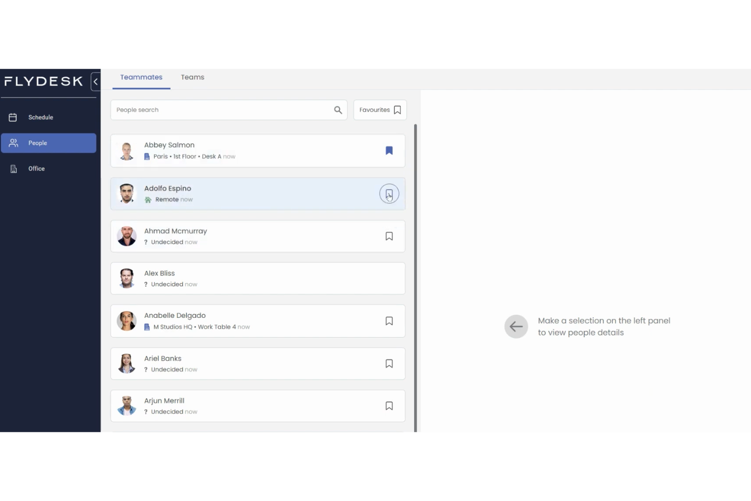 FLYDESK screenshot - 10 najlepszych programów do zarządzania hybrydowym miejscem pracy w 2026 roku