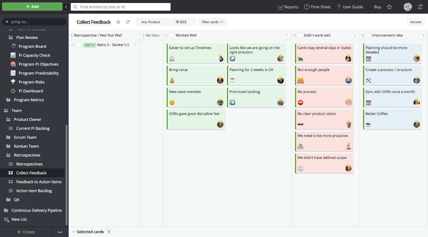 Targetprocess screenshot - 10 najlepszych narzędzi scrumowych i tablic scrumowych na 2026
