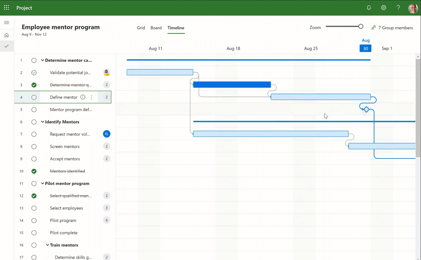 Microsoft Project screenshot - 10 najlepszych programów do zarządzania projektami wybranych na 2026 rok