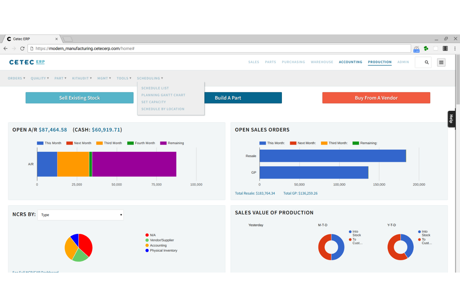 Cetec ERP screenshot - 10 najlepszych rozwiązań programowych ERP dla firm w 2026 roku