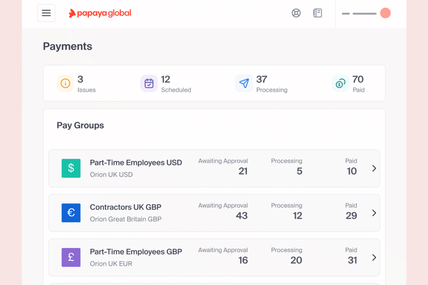 Papaya Global screenshot - 10 najlepszych globalnych programów płacowych dla małych firm w 2026 roku