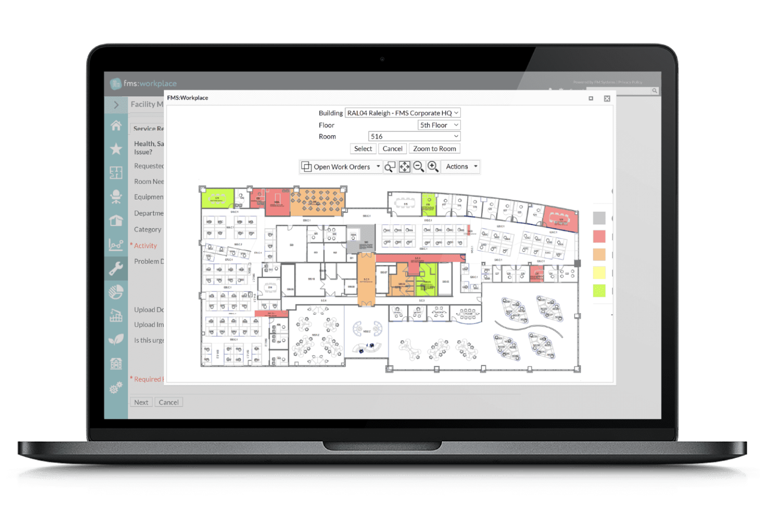 FM:Systems screenshot - 10 alternatyw dla OfficeSpace do planowania przestrzeni w 2026 roku