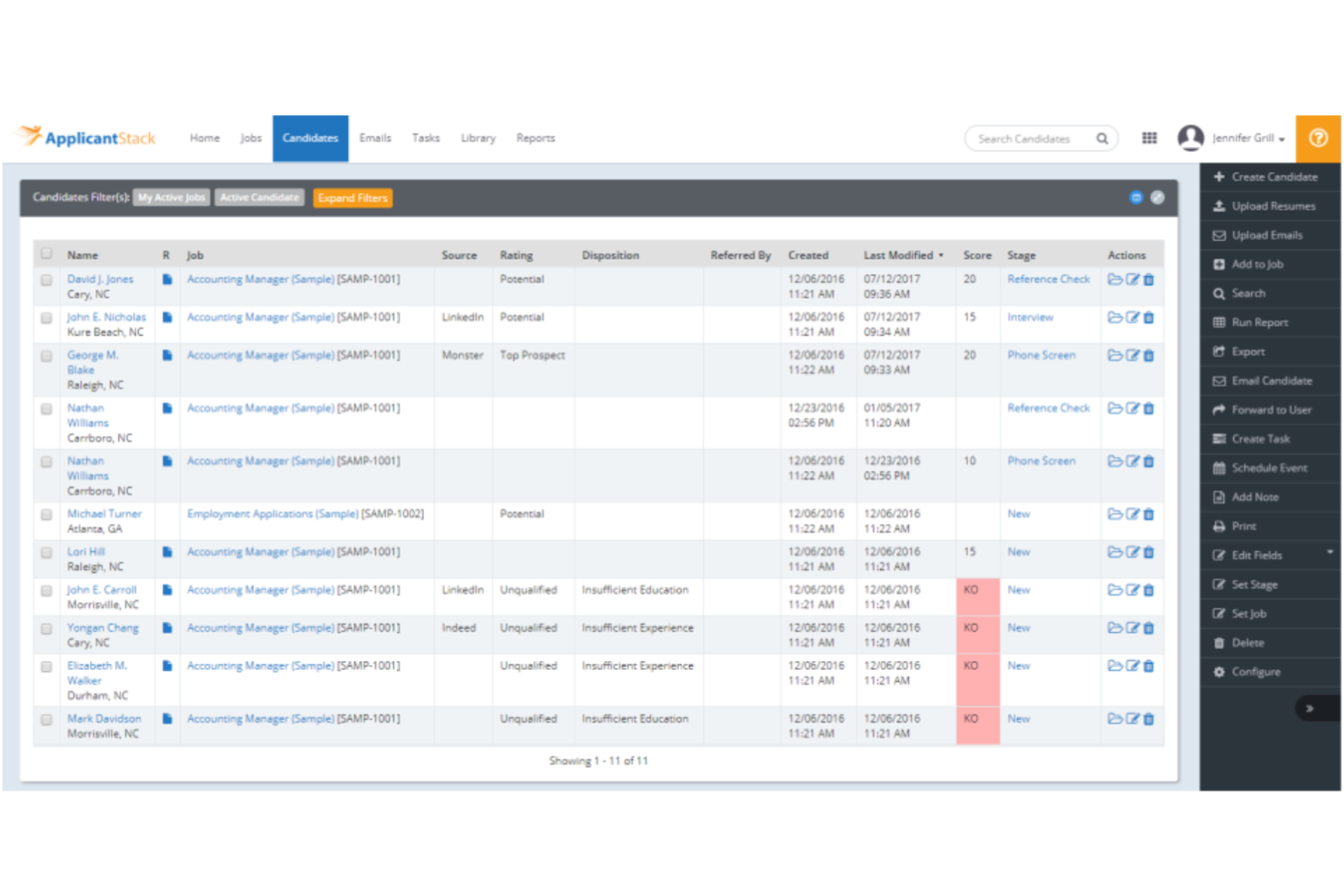 ApplicantStack screenshot - 10 najlepszych programów rekrutacyjnych dla firm hydraulicznych w 2026 roku