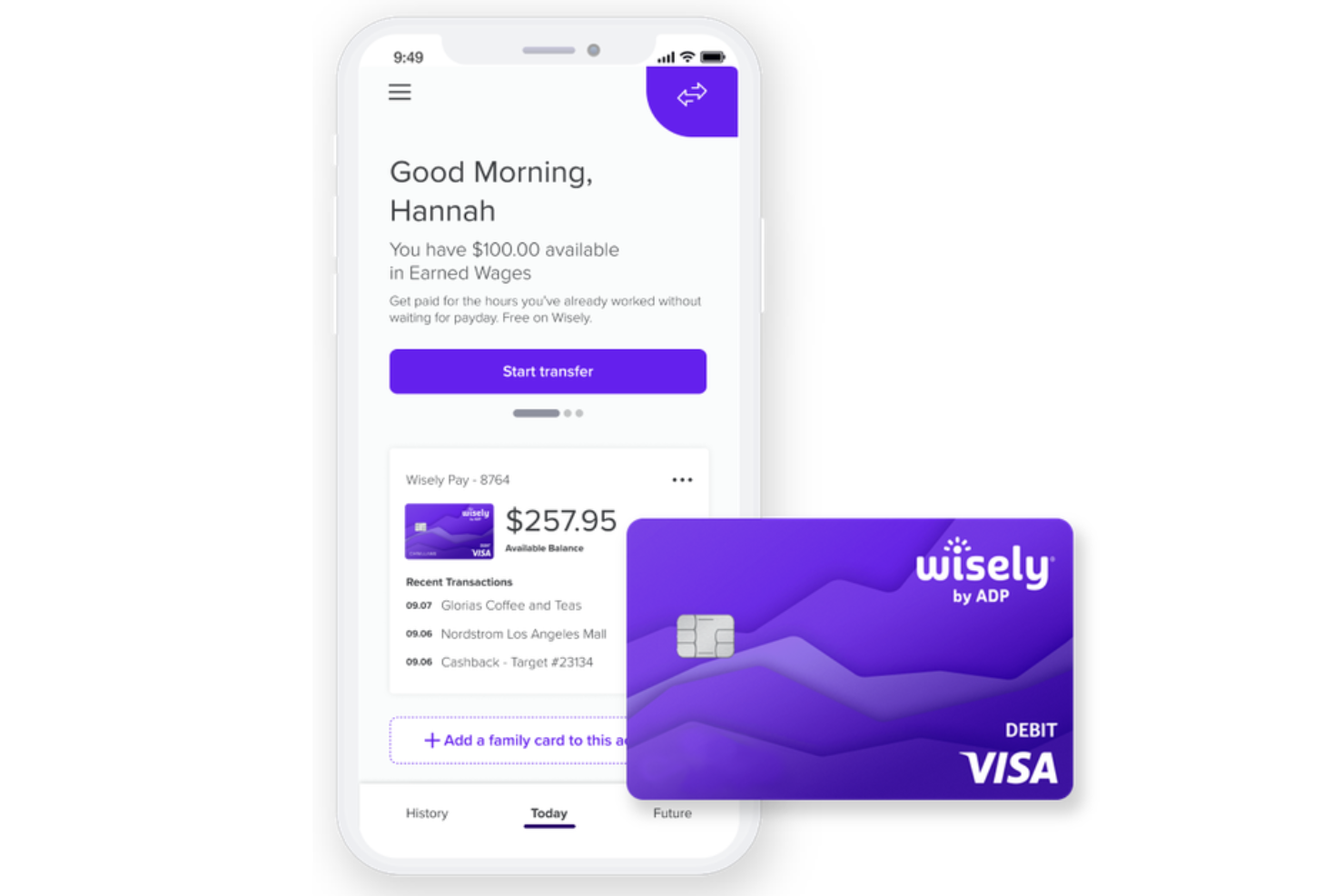 Wisely screenshot - 10 najlepszych programów do dostępu do wypracowanego wynagrodzenia w 2026 roku